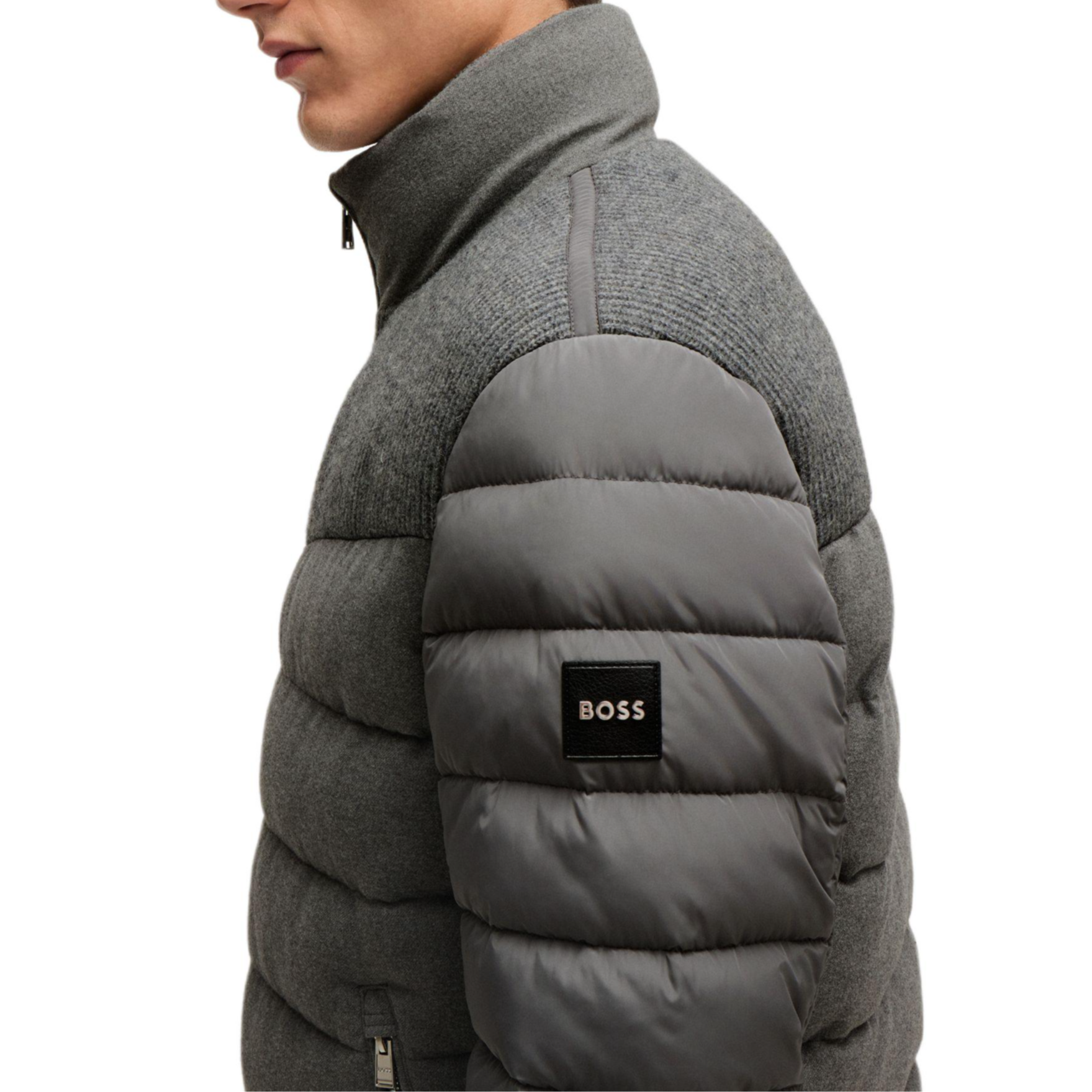 HUGO BOSS  Solid Color Zip-Up Casual Jacket in Mid Grey. 50524971-030 圖 5