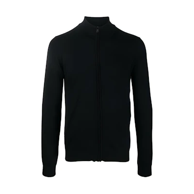 HUGO BOSS Solid Color Zip-Up Logo Jacket Black 50474193-001