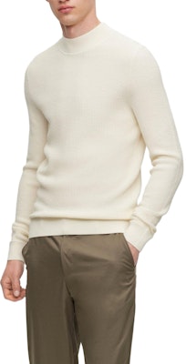 HUGO BOSS 純色修身圓領長袖毛衣 米白色 50495403-131 Shop HUGO BOSS 純色修身圓領長袖毛衣 米白色 50495403-131