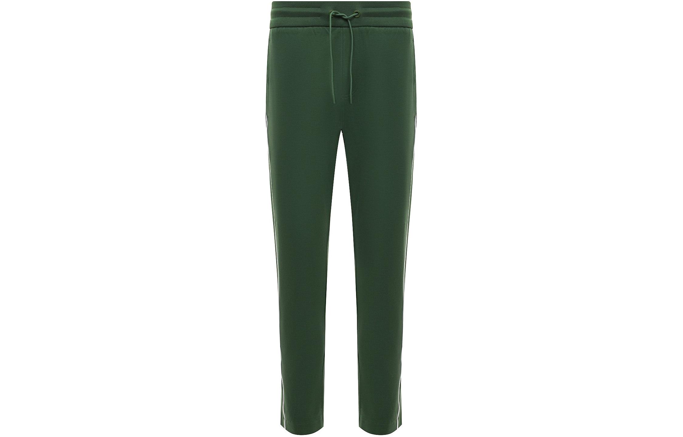 Order HUGO BOSS  Solid Drawstring Straight Knit Joggers Green. 50505551-348