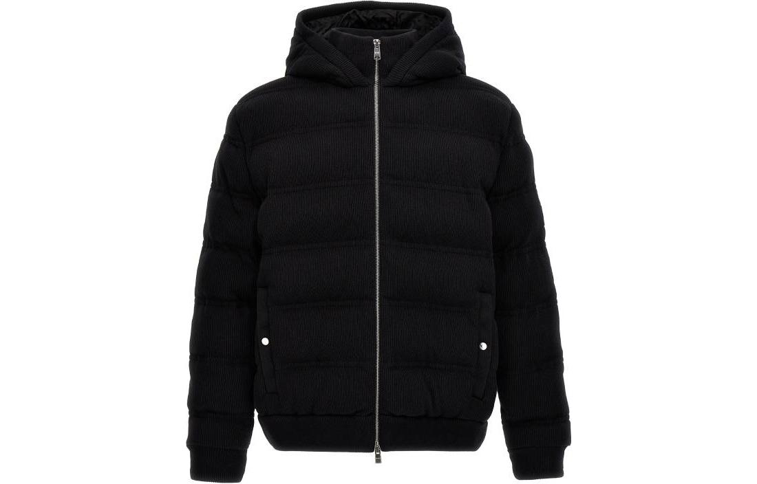 HUGO BOSS  Solid Knit Hooded Cotton Jacket Black 50500666-001 圖 2