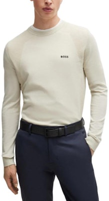 HUGO BOSS 純色標誌圓領針織毛衣 淺米色 50520692-271 Shop HUGO BOSS 純色標誌圓領針織毛衣 淺米色 50520692-271