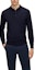 Shop HUGO BOSS Solid Logo Embroidered Button-Up Long Sleeve Polo Shirt Navy. 50476357-404