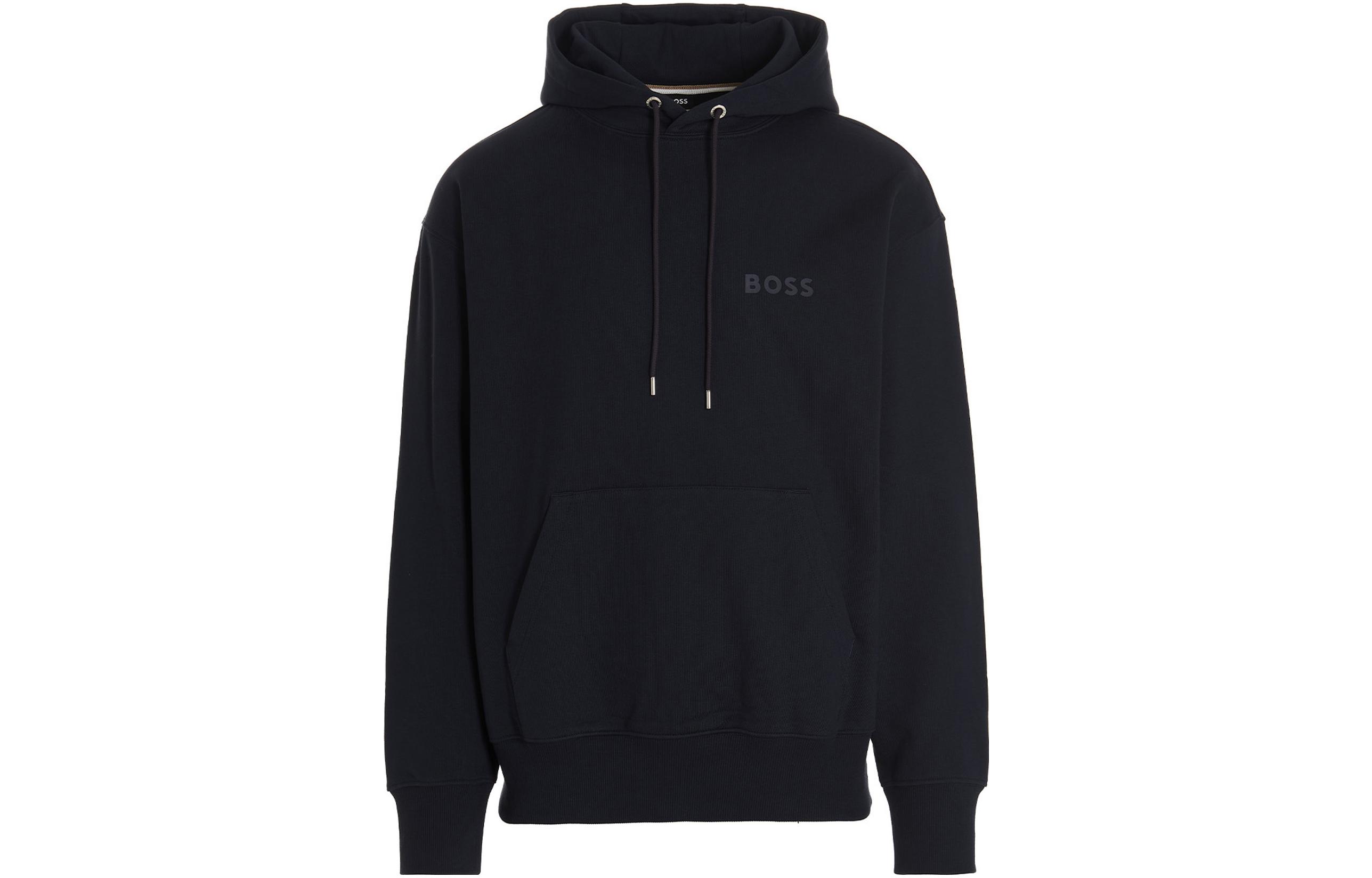 Order HUGO BOSS  Solid Logo Hoodie Blue Casual Wear. 50472985-404