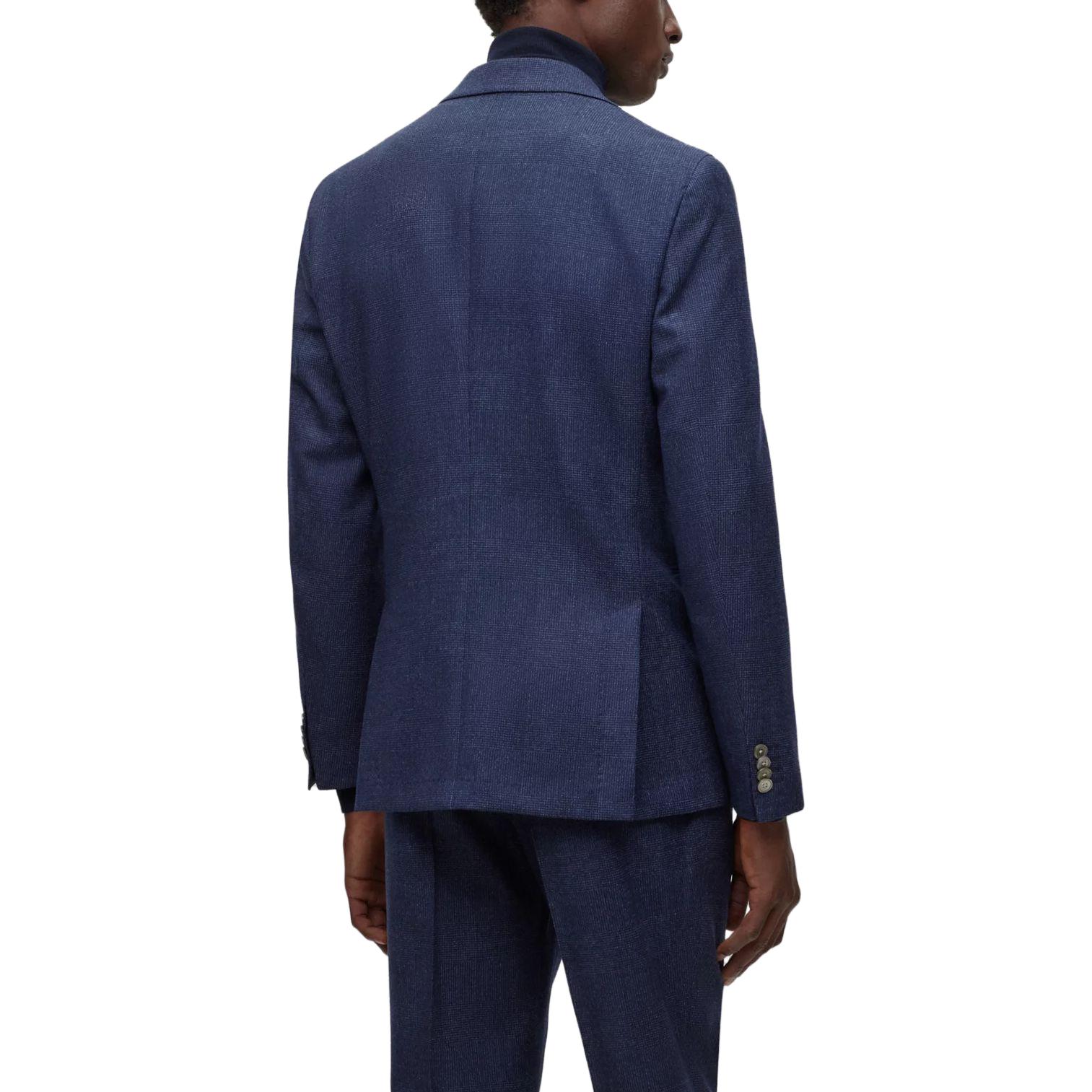 Purchase ヒューゴボス ソリッドネイビーブレザー＆ストレートレッグトラウザーズスーツセット 50502457-404