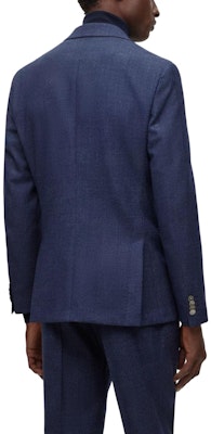 ヒューゴボス ソリッドネイビーブレザー&ストレートレッグトラウザーズスーツセット 50502457-404 Purchase ヒューゴボス ソリッドネイビーブレザー&ストレートレッグトラウザーズスーツセット 50502457-404