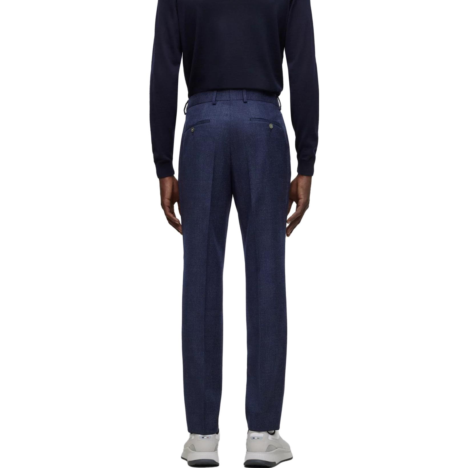 Sizing ヒューゴボス ソリッドネイビーブレザー＆ストレートレッグトラウザーズスーツセット 50502457-404