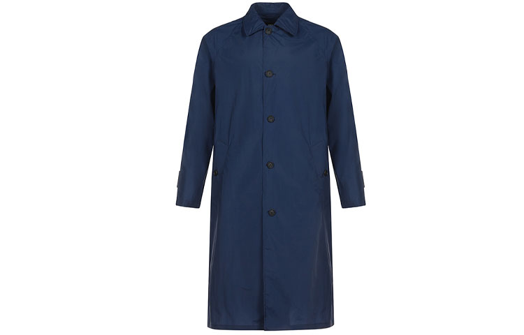 Order HUGO BOSS 海軍藍休閒中長款風衣外套 50432404-407