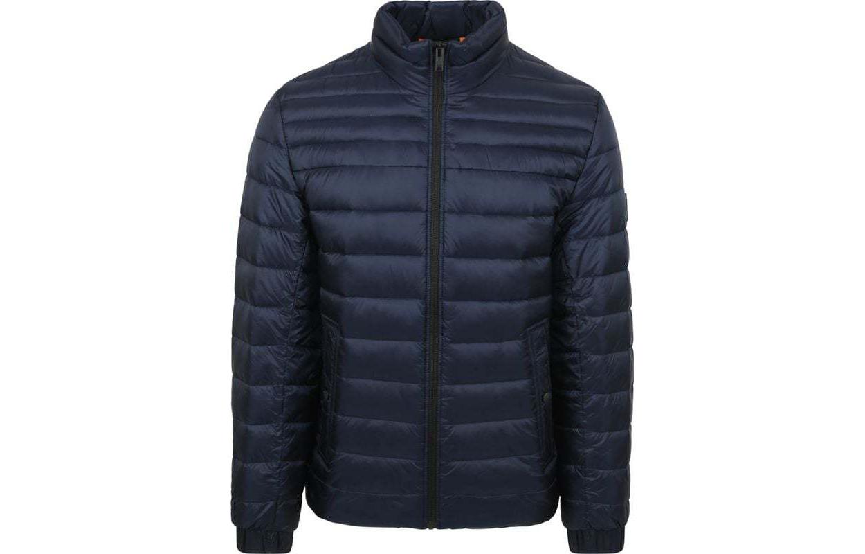 Order HUGO BOSS  Solid Navy Blue Long Sleeve Zip-Up Jacket 50505262-404