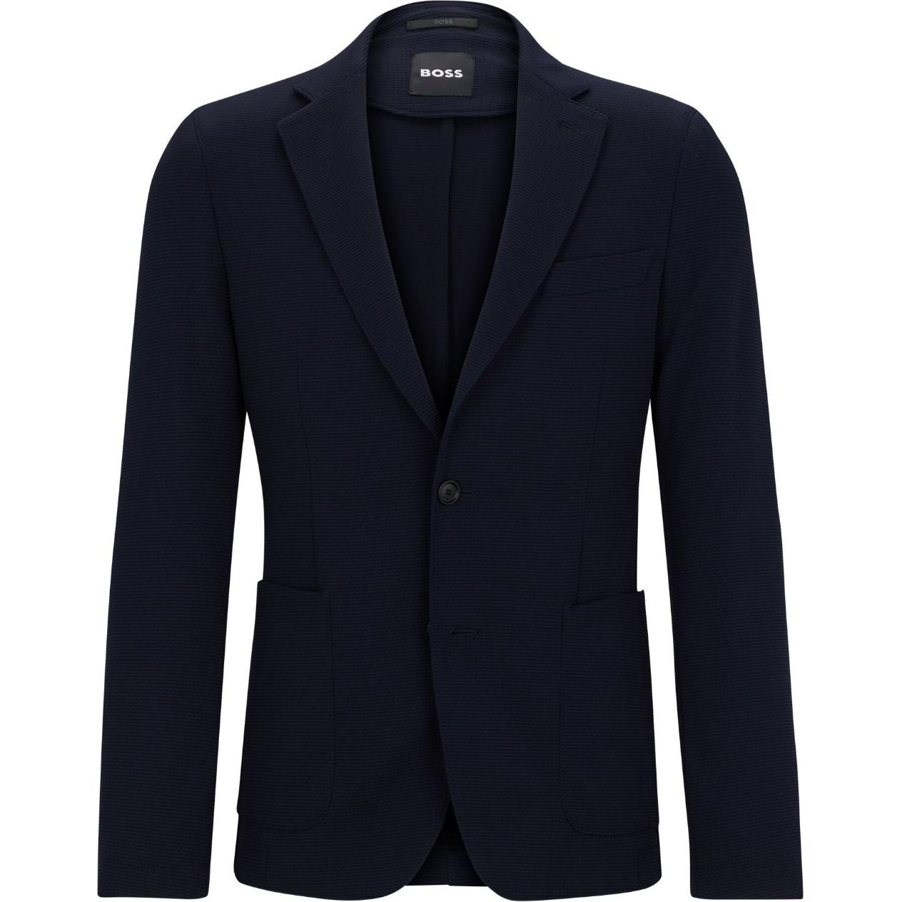 HUGO BOSS  Solid Navy Blue Single-Breasted Long Sleeve Jacket 50509553-404 圖 2