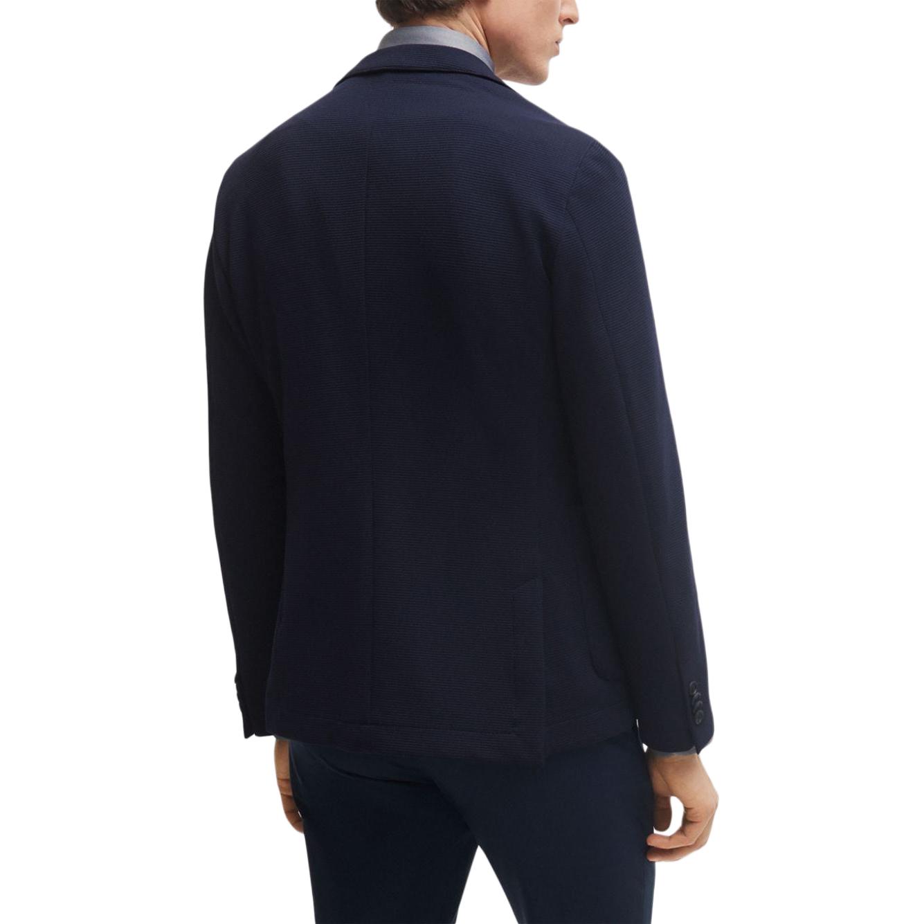 HUGO BOSS  Solid Navy Blue Single-Breasted Long Sleeve Jacket 50509553-404 圖 4