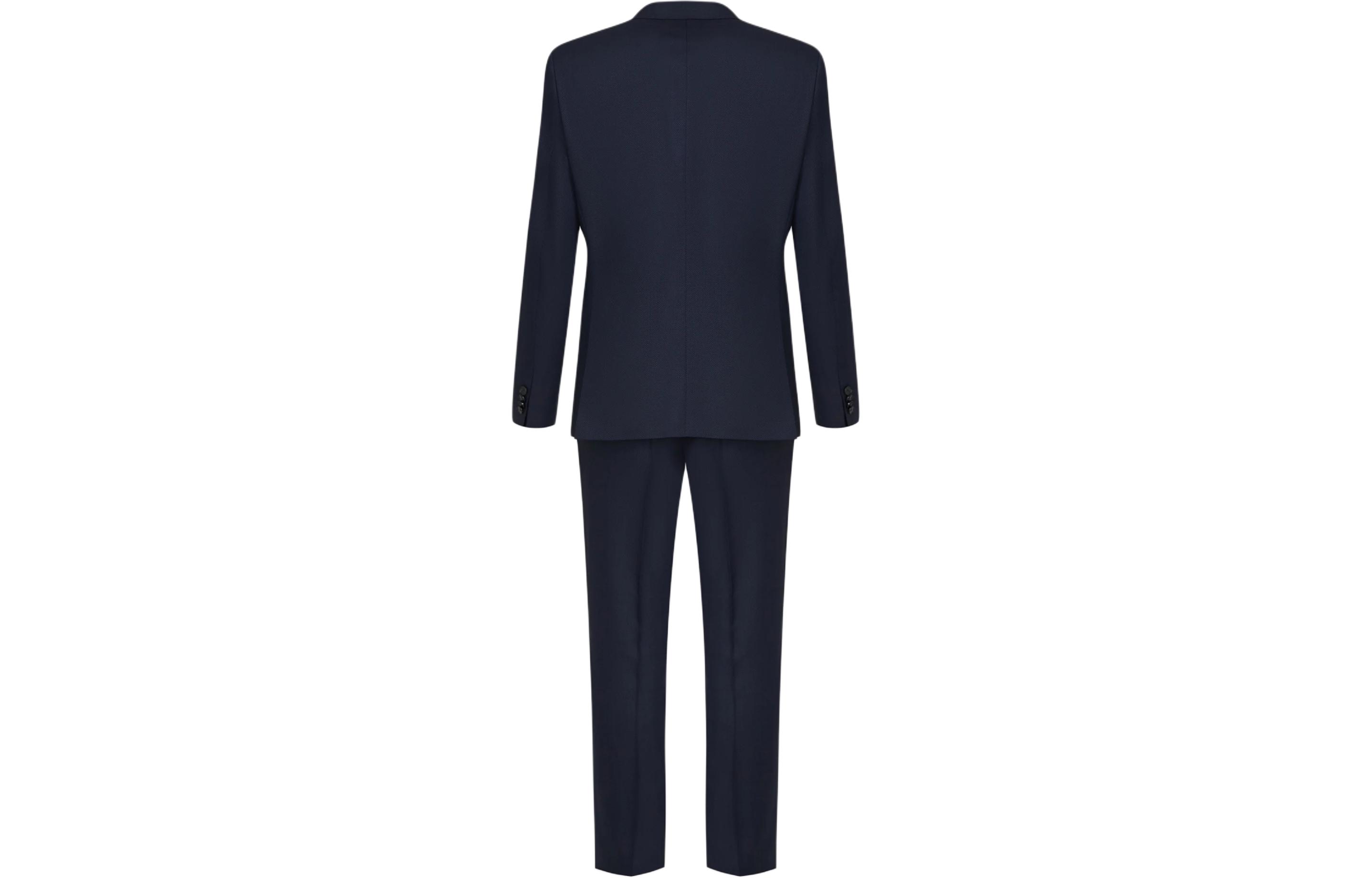 Lookbook ヒューゴボス ソリッドシングルブレスト 長袖スーツ - ダークブルー 50509460-404