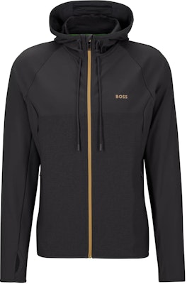 HUGO BOSS Solid Zip-Up Hoodie Dark Grey 50493465-027 Order HUGO BOSS Solid Zip-Up Hoodie Dark Grey 50493465-027