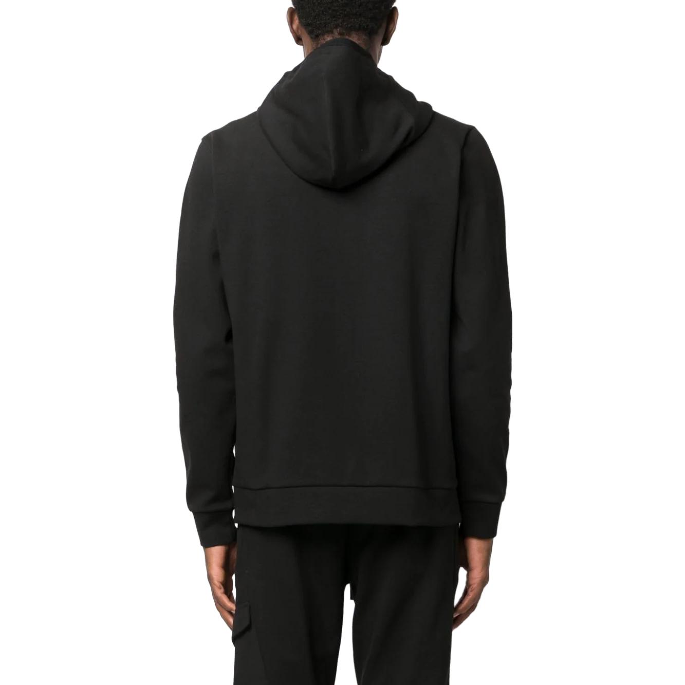 Shop HUGO BOSS 黑色純色拉鍊連帽外套. 50493468-001