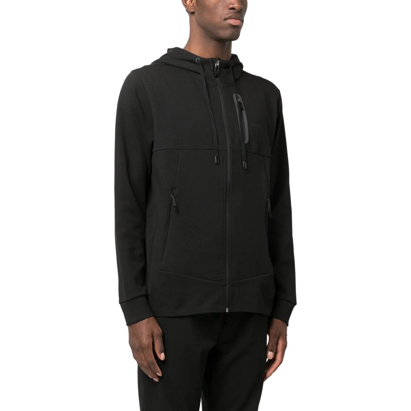 Purchase HUGO BOSS 黑色純色拉鍊連帽外套. 50493468-001