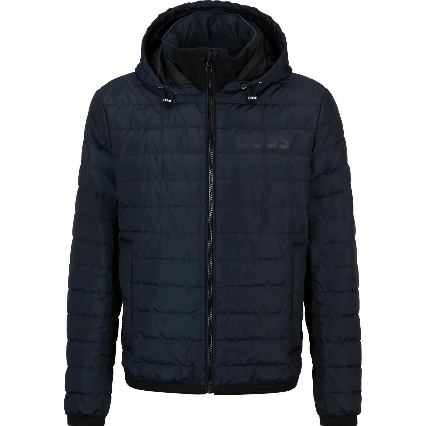 HUGO BOSS  Solid Zip-Up Slim-Fit Hoodie Jacket Dark Blue 50510181-402