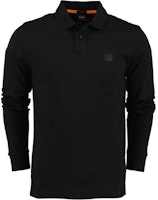 HUGO BOSS Stretch-Cotton Long-Sleeve Polo Shirt Black with Logo Patch 50507704-001 HUGO BOSS Stretch-Cotton Long-Sleeve Polo Shirt Black with Logo Patch 50507704-001