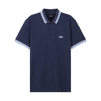 HUGO BOSS Striped Print Short Sleeve Polo Shirt. 50398302-403