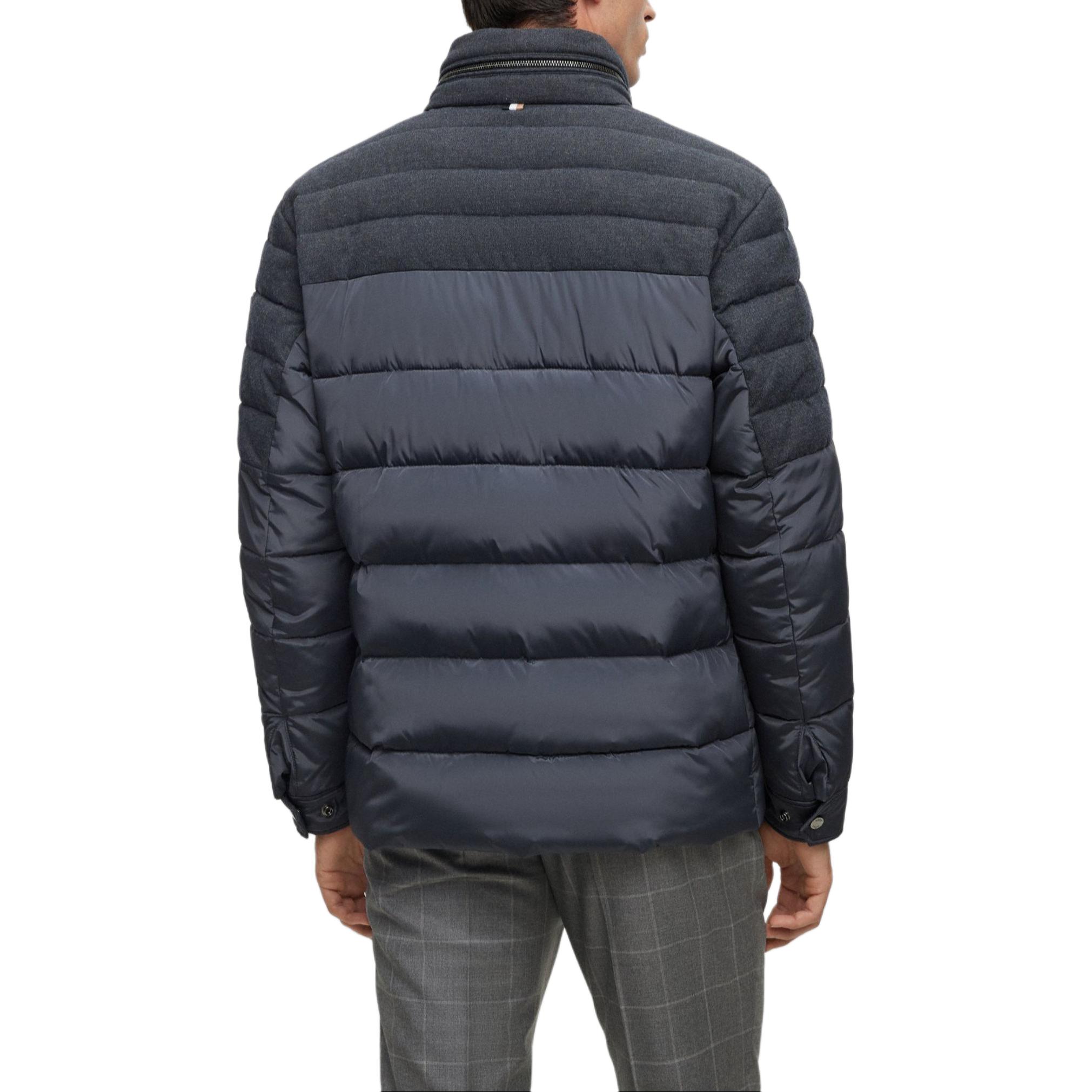 HUGO BOSS  Water-Repellent Padded Mixed Material Jacket - Dark Grey. 50497841-061 圖 3