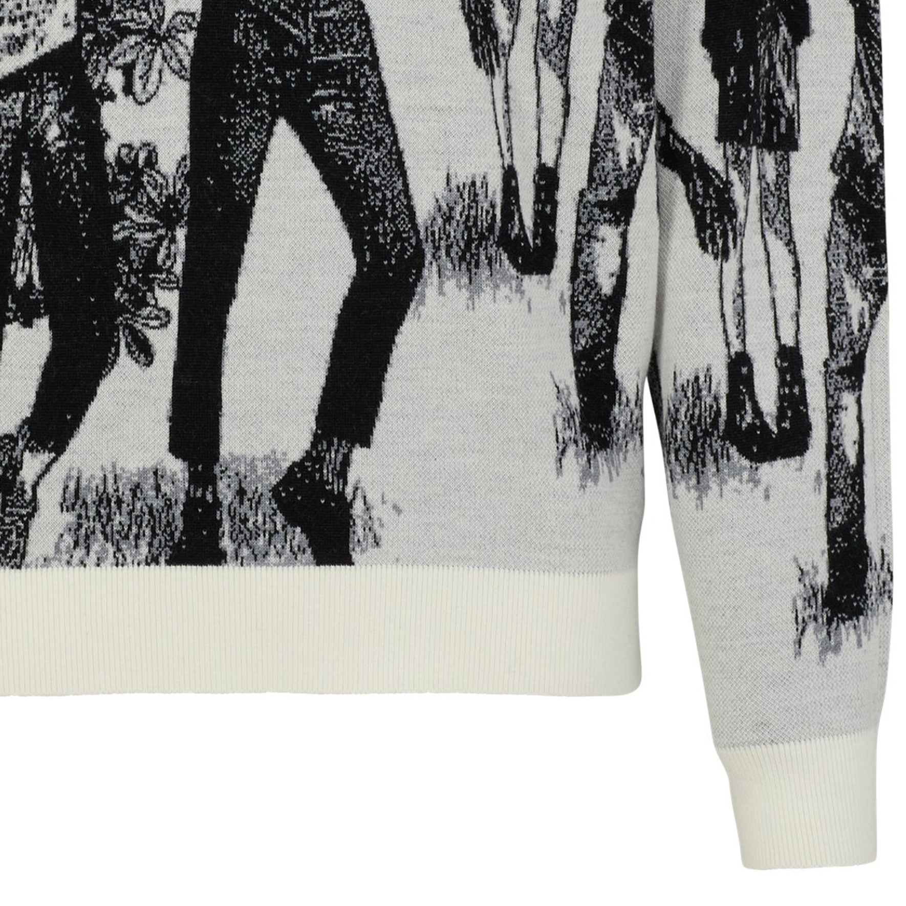 Cheap HUGO BOSS 白色寬鬆版毛衣搭配Logo提花設計 50500004-101