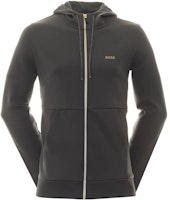 HUGO BOSS Zip Hoodie Jacket Letter Print Slim Fit Long Sleeve Dark Gray 50493495-027 HUGO BOSS Zip Hoodie Jacket Letter Print Slim Fit Long Sleeve Dark Gray 50493495-027