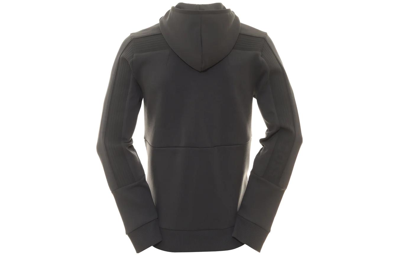 Lookbook HUGO BOSS  Zip Hoodie Jacket Letter Print Slim Fit Long Sleeve Dark Gray 50493495-027