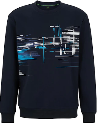 HUGO BOSS Abstract Print Crewneck Sweatshirt Navy Blue () 50483930-402 Buy HUGO BOSS Abstract Print Crewneck Sweatshirt Navy Blue () 50483930-402