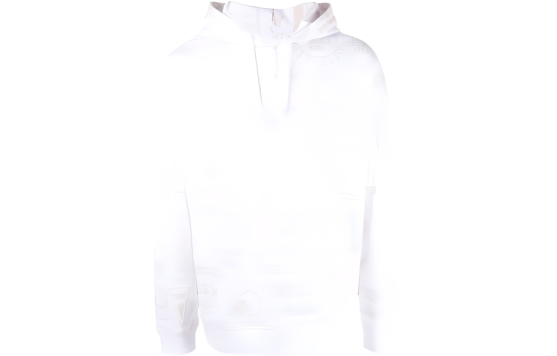 HUGO BOSS All-Over Logo Pullover Sweatshirt White () 50456559-100