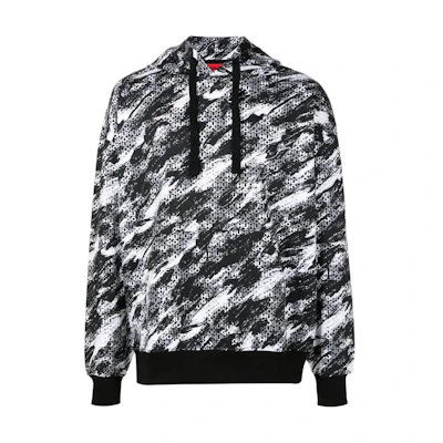 HUGO BOSS All-Over Print Black Hoodie Fashion Long Sleeve 50500264-001