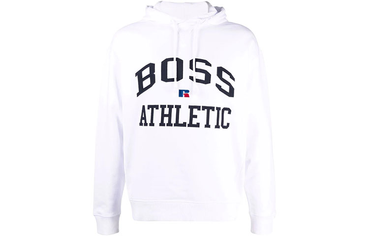 HUGO BOSS Athletic Embroidered Logo Hoodie White 50455955-100