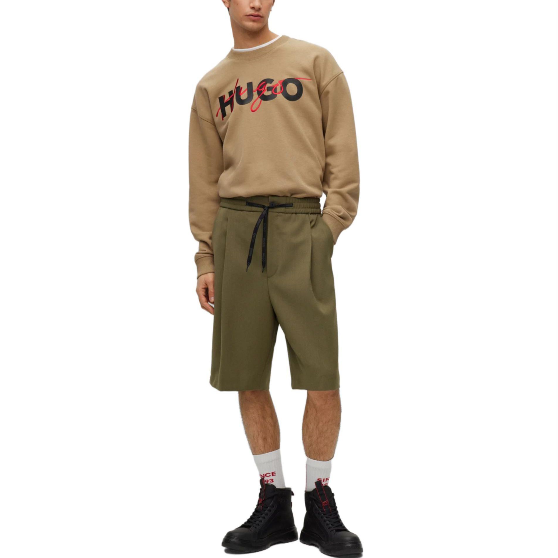 Lookbook HUGO BOSS 米色圓領長袖套頭衫運動衫 50494558-242