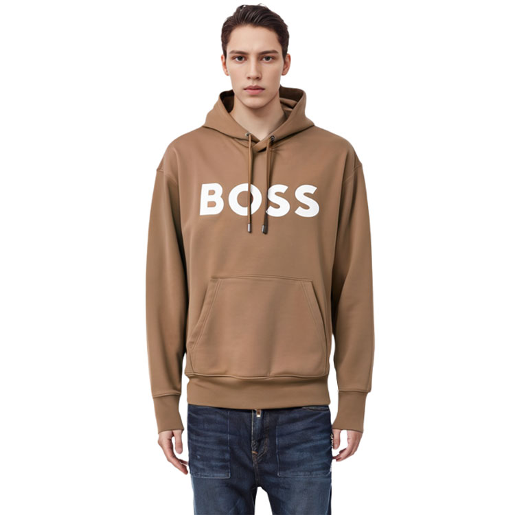 Lookbook HUGO BOSS 米色字母印花连帽衫 50496661-260