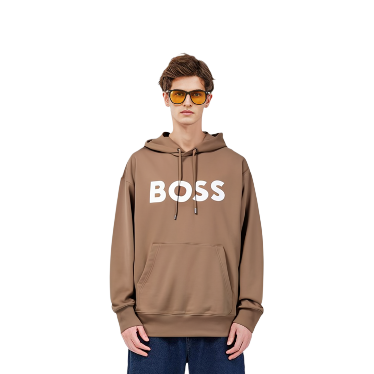 Purchase HUGO BOSS 米色字母印花连帽衫 50496661-260