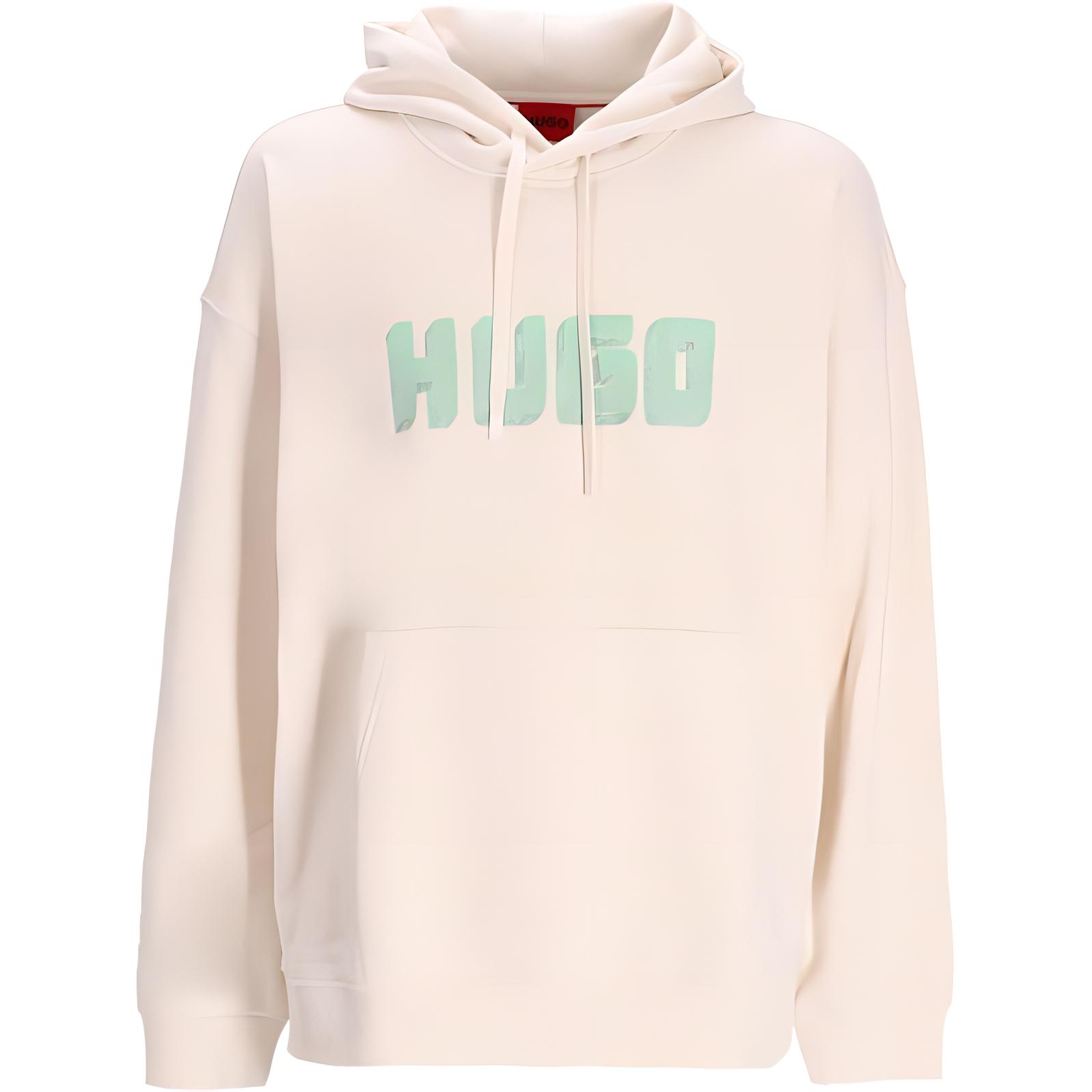 HUGO BOSS Beige Logo Drawstring Hoodie Long Sleeve 50516655-121