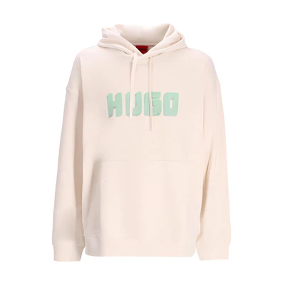 HUGO BOSS Beige Logo Drawstring Hoodie Long Sleeve 50516655-121