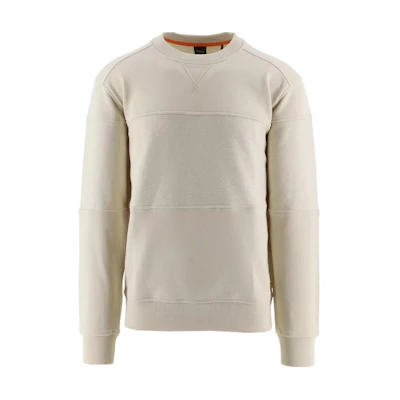 HUGO BOSS Beige Long-Sleeve Sweatshirt with Ribbed Cuffs 50484336-131