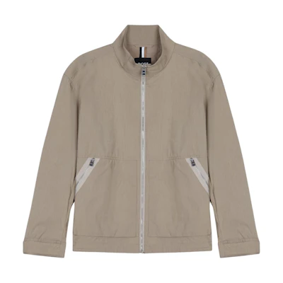 HUGO BOSS Beige Relaxed Fit Zip-Up Long Sleeve Jacket 50519346-255