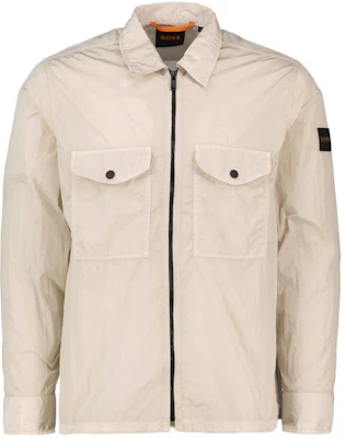 HUGO BOSS Jaket Slim Fit Beige dengan Resleting dan Kerah Point. 50505911-271 Buy HUGO BOSS Jaket Slim Fit Beige dengan Resleting dan Kerah Point. 50505911-271