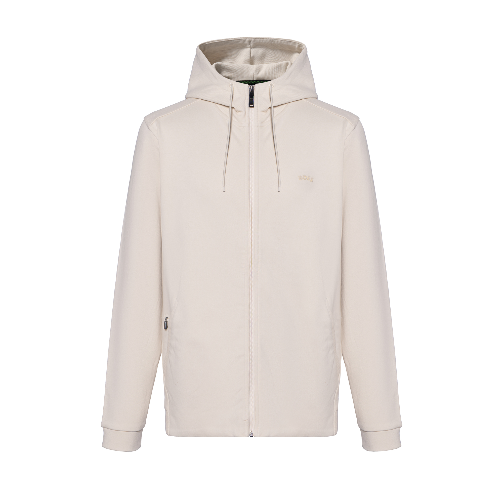 HUGO BOSS Beige Solid Logo Patch Hoodie 50469104-131