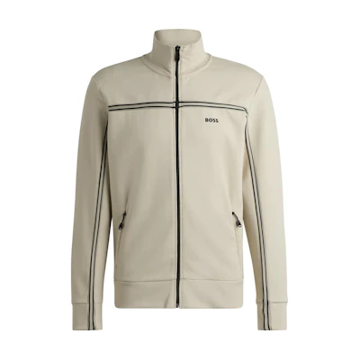 HUGO BOSS Beige Tape Insert Stand Collar Zip Jacket 50523896-271