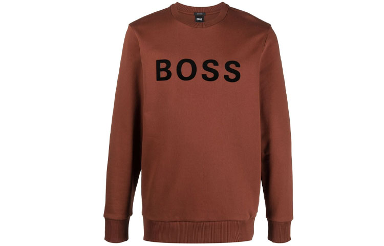 HUGO BOSS Big Logo Pullover Sweatshirt Brown - 50448856-224