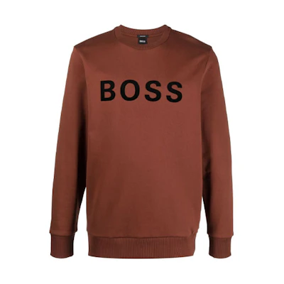 HUGO BOSS Big Logo Pullover Sweatshirt Brown - 50448856-224