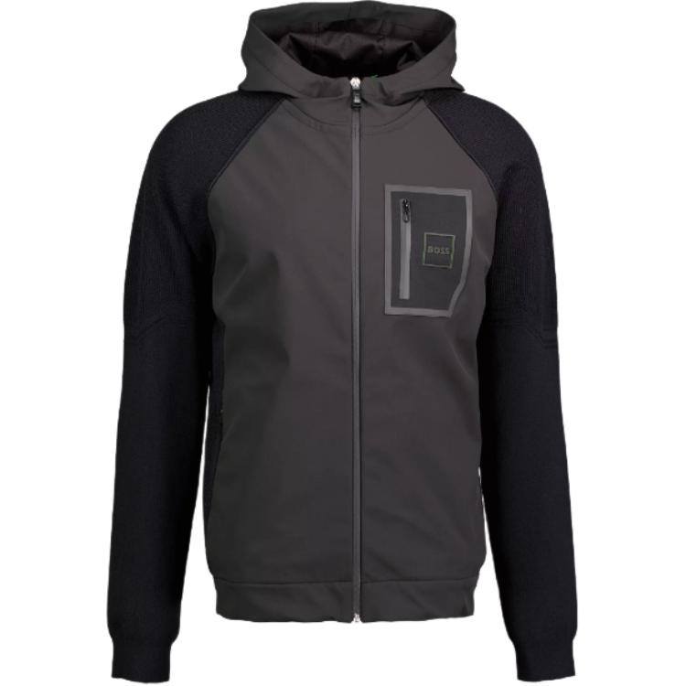 HUGO BOSS Black Colorblock Hooded Zip-Up Jacket 50498533-001