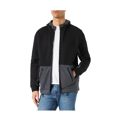 HUGO BOSS Black Colorblock Zip-Up Hoodie Jacket 50466712-001