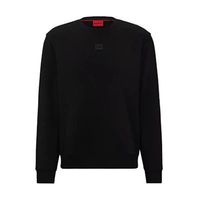HUGO BOSS Black Cotton-Terry Logo Sweatshirt Pullover Crewneck 50505018-001