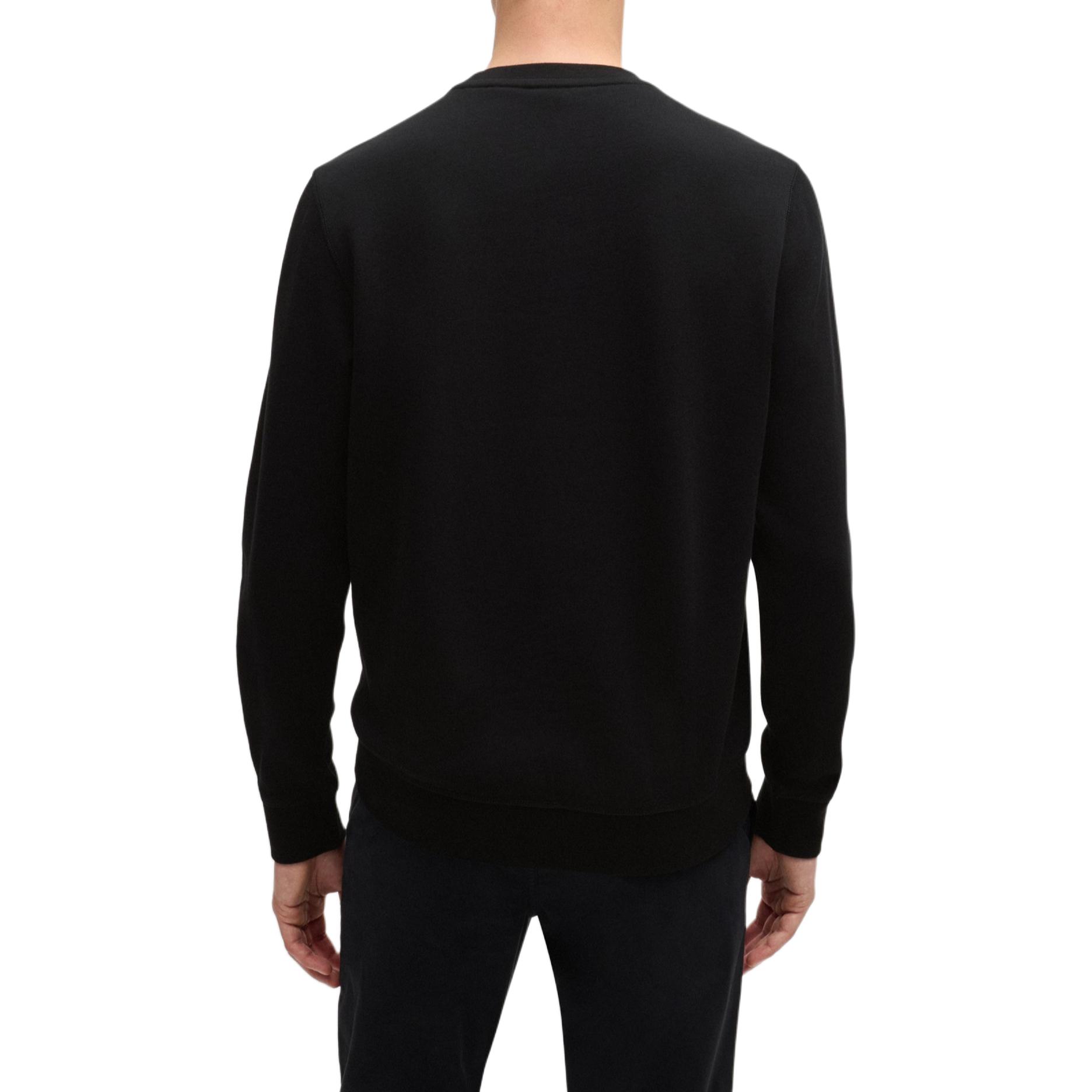 HUGO BOSS Black Cotton-Terry Relaxed-Fit Logo Patch Crewneck Sweatshirt 50509323-001 圖 5