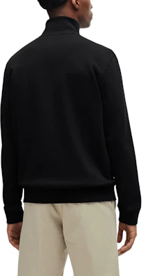 ヒューゴボス ブラック コットンテリー ジップアップジャケット ロゴパッチ付き 50511709-001 Purchase ヒューゴボス ブラック コットンテリー ジップアップジャケット ロゴパッチ付き 50511709-001