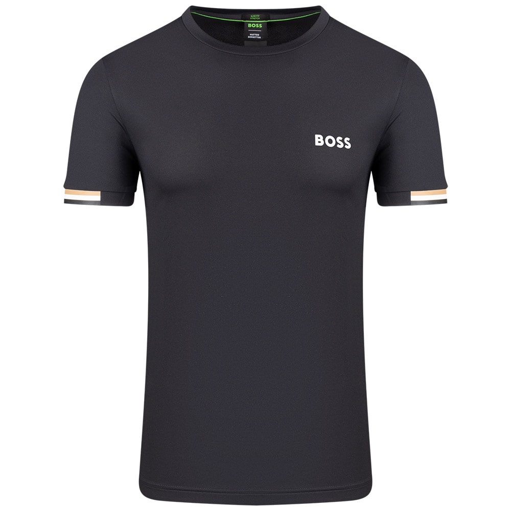 HUGO BOSS Black Crew Neck Slim Fit Short Sleeve T-Shirt 50506348-001