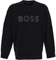 HUGO BOSS Black Crewneck Letter Print Long Sleeve Sweatshirt 50506119-001 HUGO BOSS Black Crewneck Letter Print Long Sleeve Sweatshirt 50506119-001
