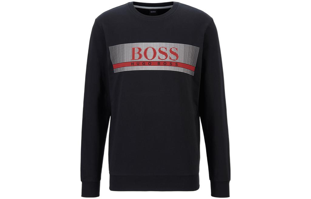 HUGO BOSS Black Crewneck Logo Pullover Sweatshirt Long Sleeve 50449939-001